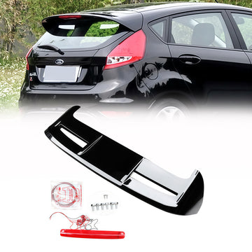 Rear Spoiler For Ford Fiesta ST Style MK7 MK7.5 Spoiler 2009-2019 Gloss Black Trunk Wing
